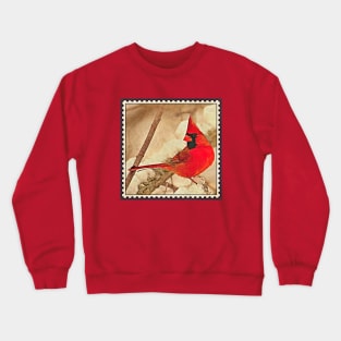 Cardinal Postage Stamp Crewneck Sweatshirt